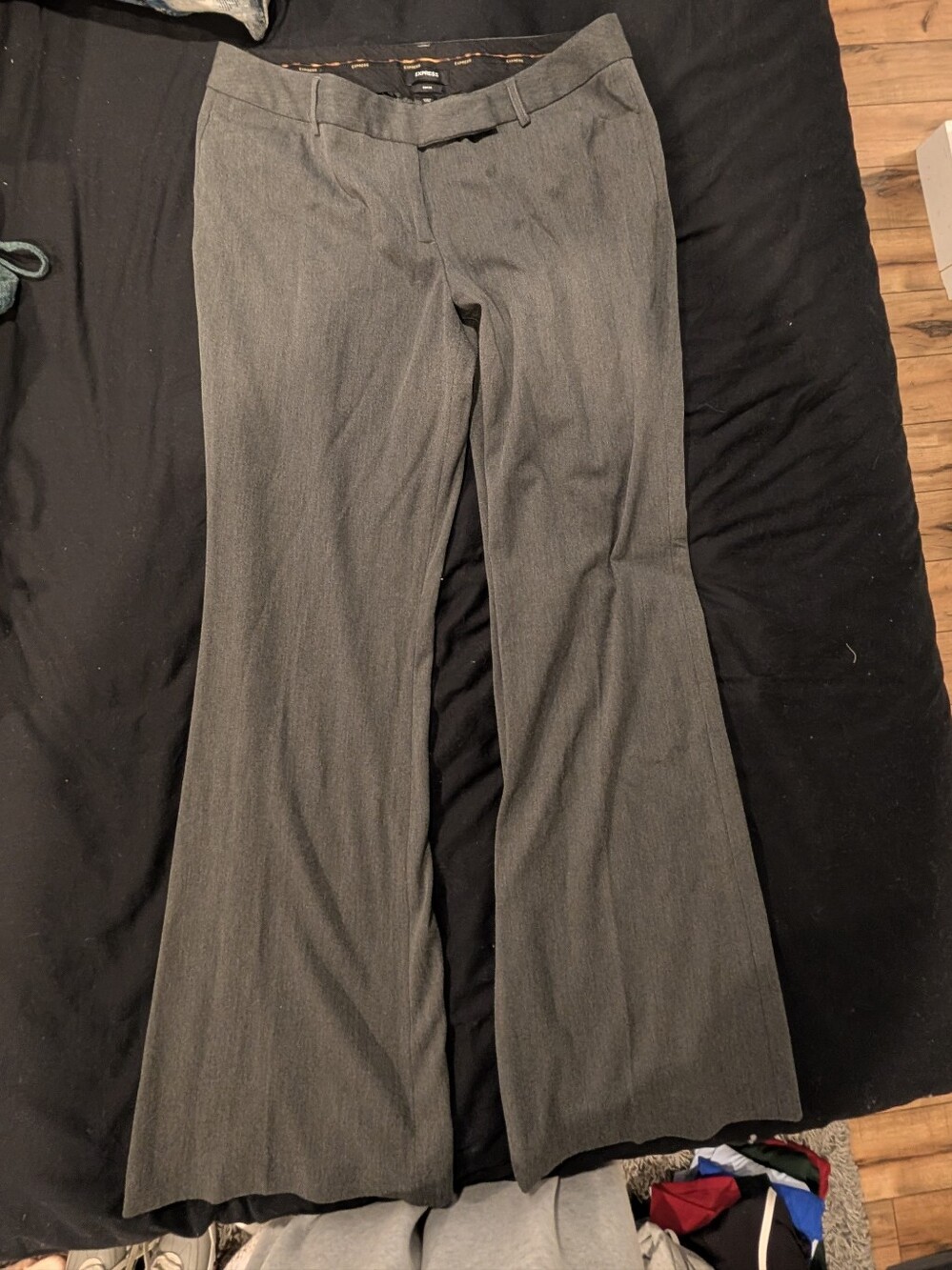 Women's Express Gray Dress Pants - Tailored Wide-Leg
